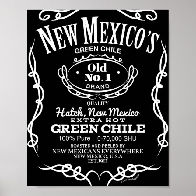 Póster New Mexico's Old No. 1 Hatch Green Chile Novelty D (Frente)