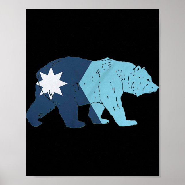 Póster New Minnesota State Flag Bear  (Frente)