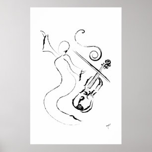 Póster New Orleans Lady - Violin on Wrapped Canvas