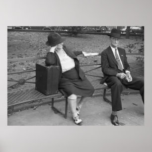 Póster New Orleans Park Bench, 1930s