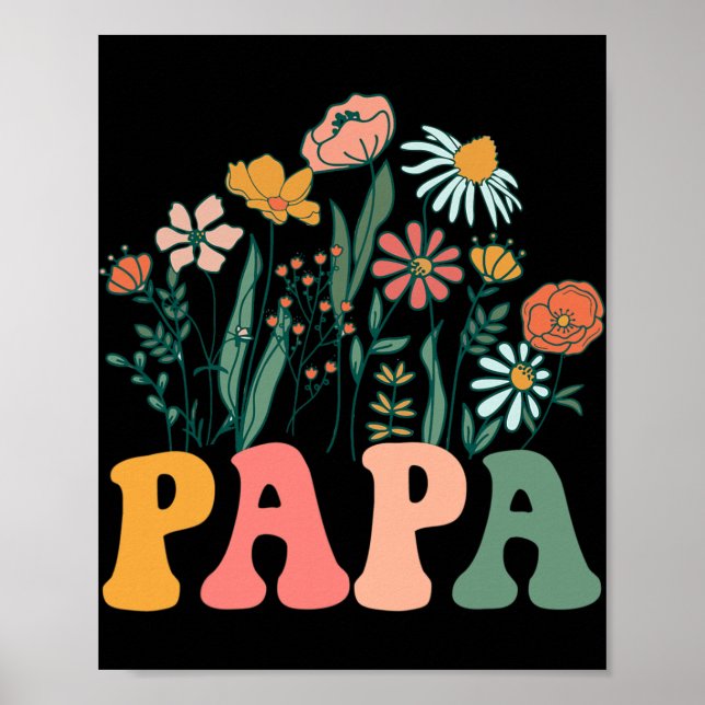 Póster New Papa Wildflower First Birthday &amp; Baby Show (Frente)