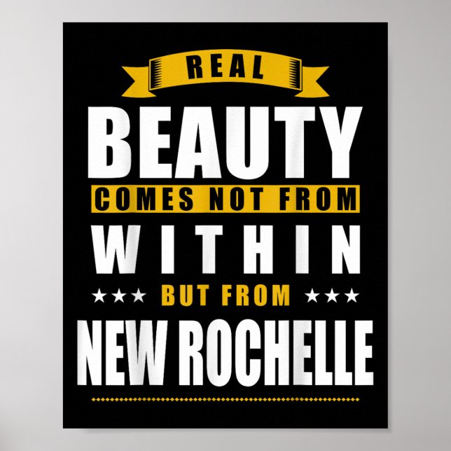 Póster New Rochelle - Funny D City Gift  (Frente)