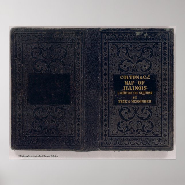 Póster New sectional map of the state of Illinois 3 (Frente)