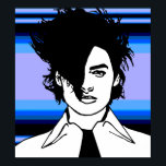 Póster New Wave Guy de los años 80 Original Pop Music Art<br><div class="desc">New Wave Guy de los años 80 Original Pop Music Art</div>