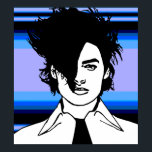Póster New Wave Guy de los años 80 Original Pop Music Art<br><div class="desc">New Wave Guy de los años 80 Original Pop Music Art</div>