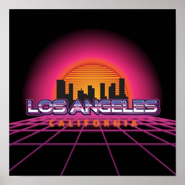 Póster New Wave Retro Los Angeles (Frente)