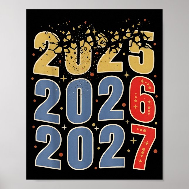 Póster New Year 2026 67 Meme Six Seven Gen Alpha Slang 20 (Frente)