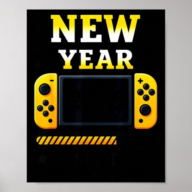 Póster New Year 2026 Loading Gaming Controller New Years  (Frente)