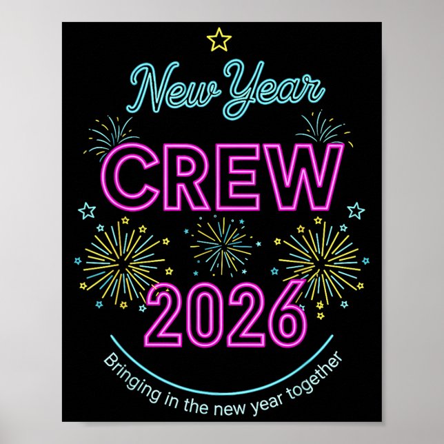 Póster New Year Crew 2026, Family Matching Happy New Year (Frente)