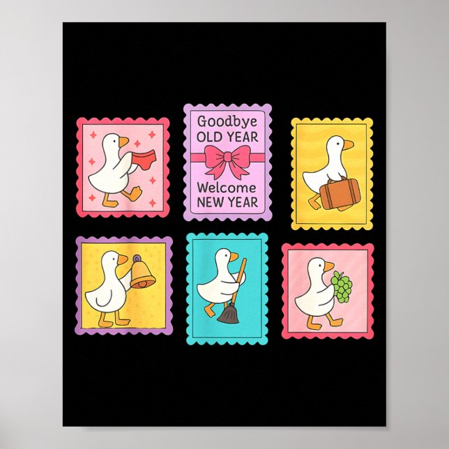 Póster New Year Matching Welcome New Year Midnight Funny  (Frente)