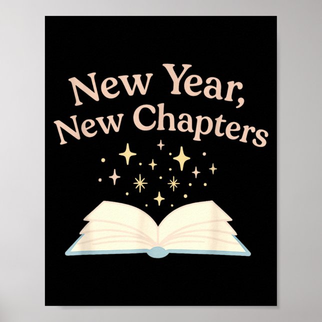 Póster New Year New Chapters Cozy Reading For Book Lovers (Frente)