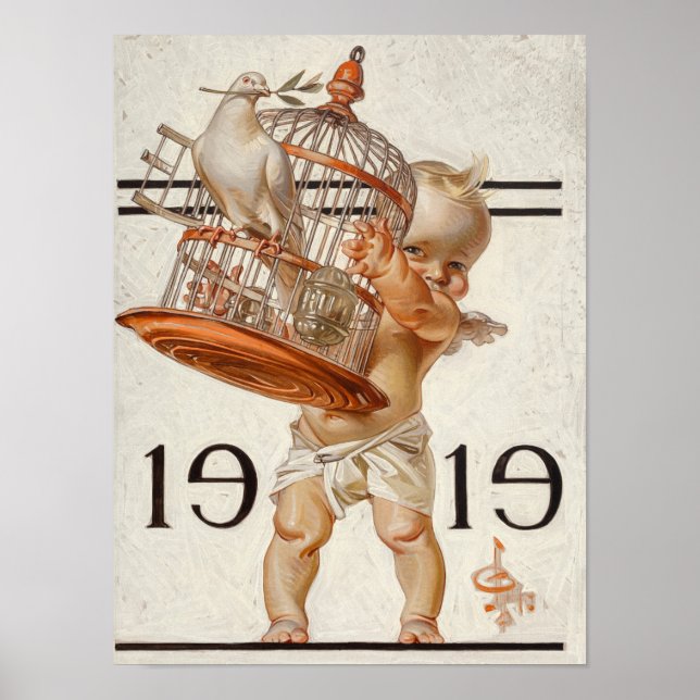 Póster New Year's Baby, 1919 by J. C. Leyendecker (Frente)