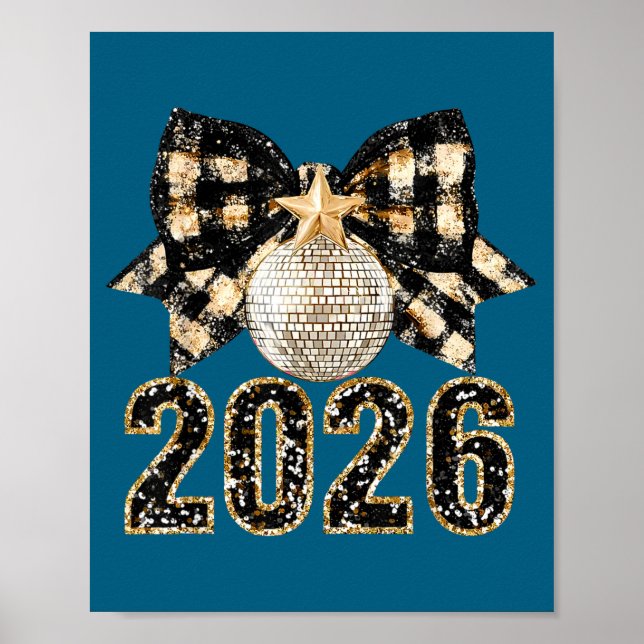 Póster New Years Eve Party Supplies 2026 Happy New Year F (Frente)