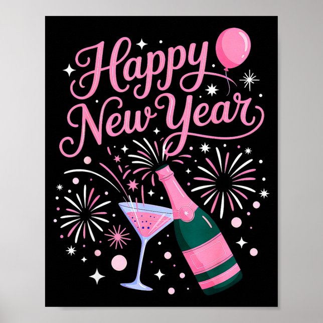 Póster New Years Eve Party Supplies 2026 Happy New Year F (Frente)