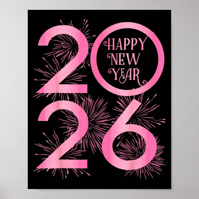 Póster New Years Eve Party Supplies 2026 Happy New Year F (Frente)