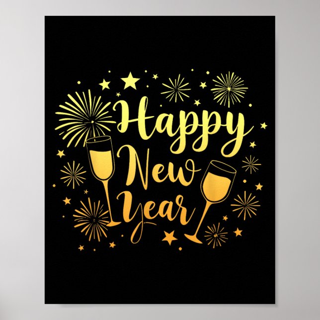 Póster New Years Eve Party Supplies 2026 Happy New Year F (Frente)