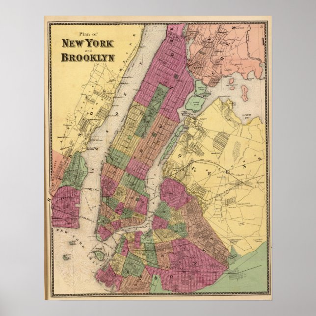 Póster New York, Brooklyn (Frente)