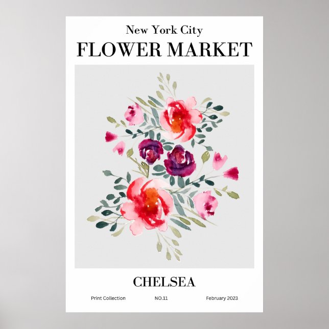 Póster New York City Flower Market Chelsea Poster (Frente)