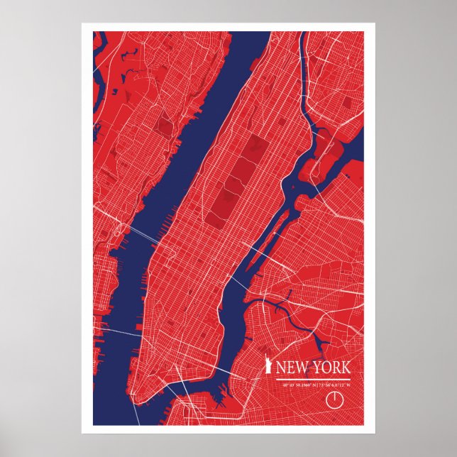 Póster New York City Map Poster (Frente)