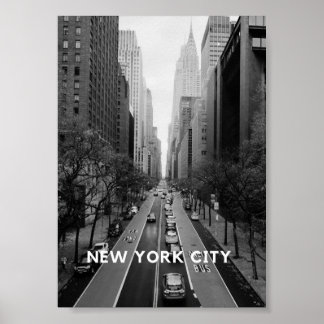 Póster New York City Poster als Wanddeko in schwarz-weiß