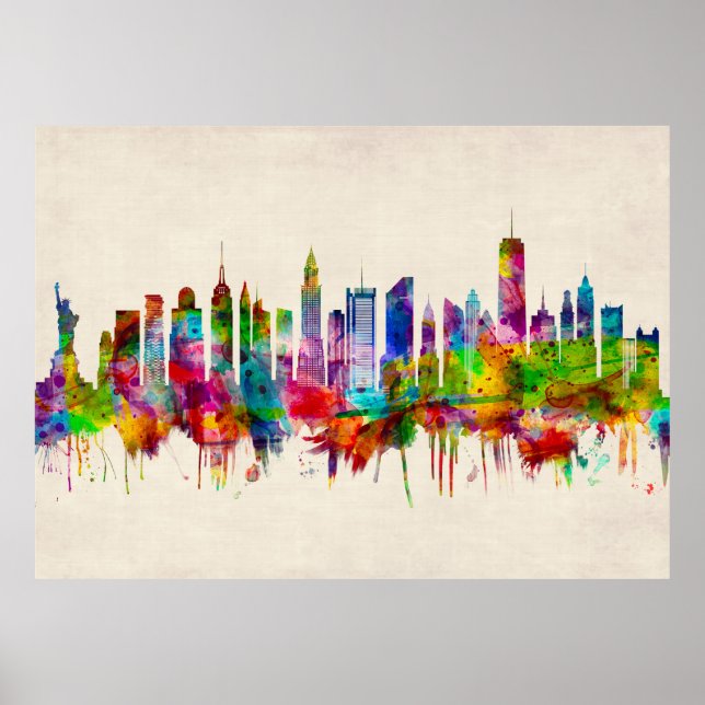 Póster New York City Skyline (Frente)