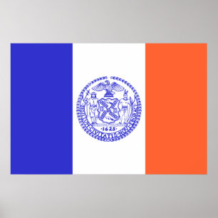 Póster New York City, United States flag