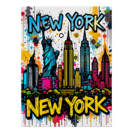Póster New York Dreams: Vibrant Urban Travel