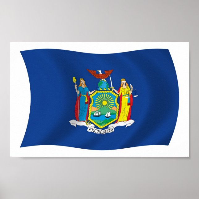 Póster New York Flag Poster Print (Frente)