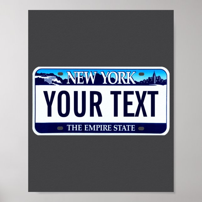 Póster New York License Plate _1  (Frente)