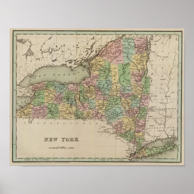 Póster New York map (Frente)
