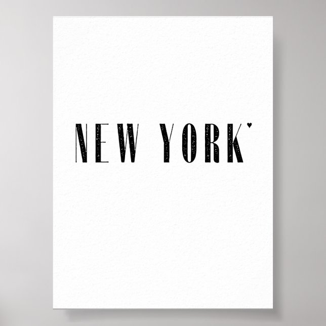 Póster New York - minimalistic typography poster (Frente)