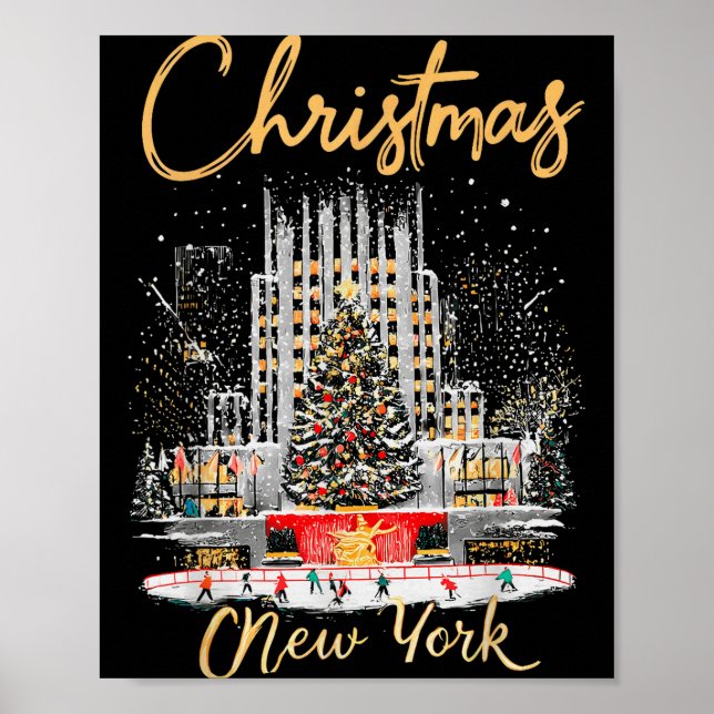 Póster New York Ny Christmas Girl Trip Matching  (Frente)