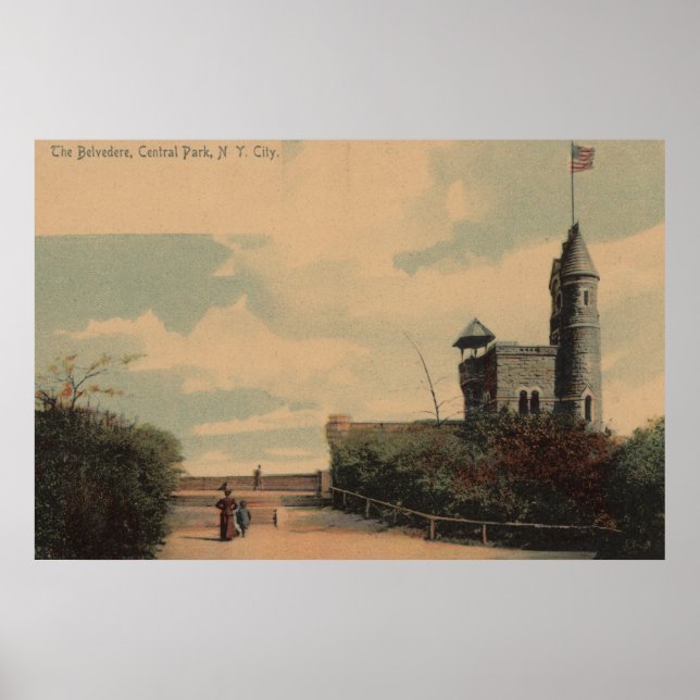 Póster New York, NY - The Belvedere in Central Park (Frente)