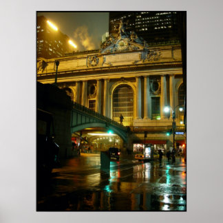 Póster New York Print Cityscape New York Night Print