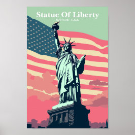 Póster New York statue of liberty u.s.a. vintage poster