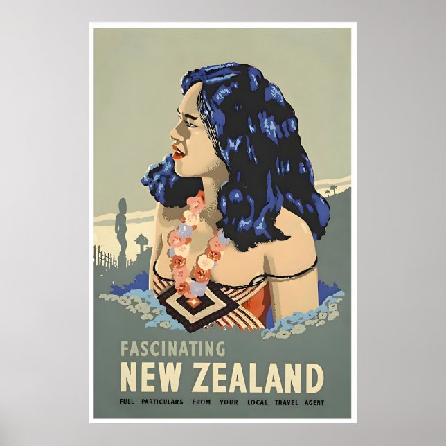Póster New Zealand Art Travel Poster Print (TR139)a (Frente)