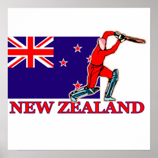 Póster New Zealand Cricket Player Poster