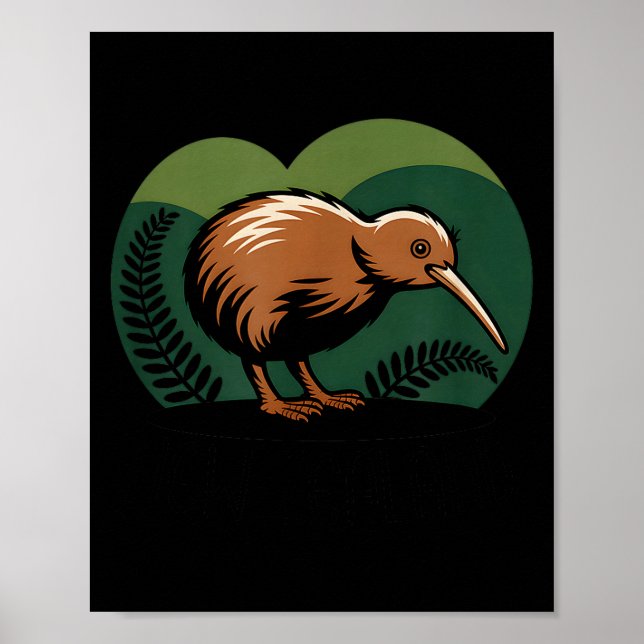 Póster New Zealand Kiwi Bird  (Frente)