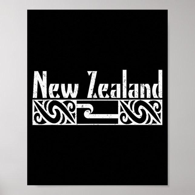 Póster New Zealand Maori Flag  (Frente)