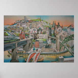 Póster Newcastle upon Tyne, Poster de Inglaterra