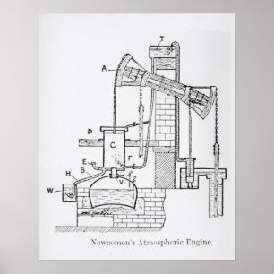 Póster Newcomen's Atmospheric Engine