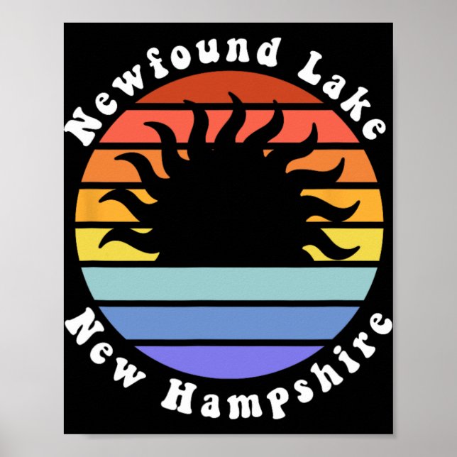 Póster Newfound Lake New Hampshire Sunrise Family Vacatio (Frente)