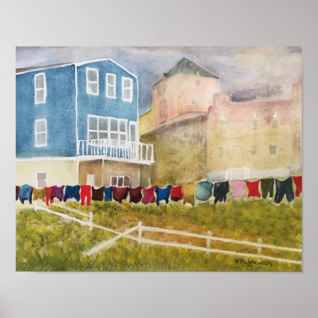 PÓSTER NEWFOUNDLAND CANADÁ - COLOR DE AGUA (Frente)