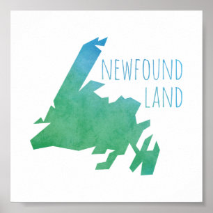 Póster Newfoundland Map