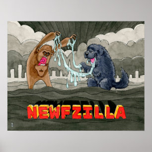 Póster Newfzilla