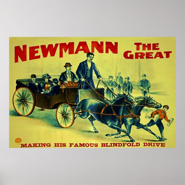 Póster Newmann the Great ~ Vintage Magician Poster (Frente)
