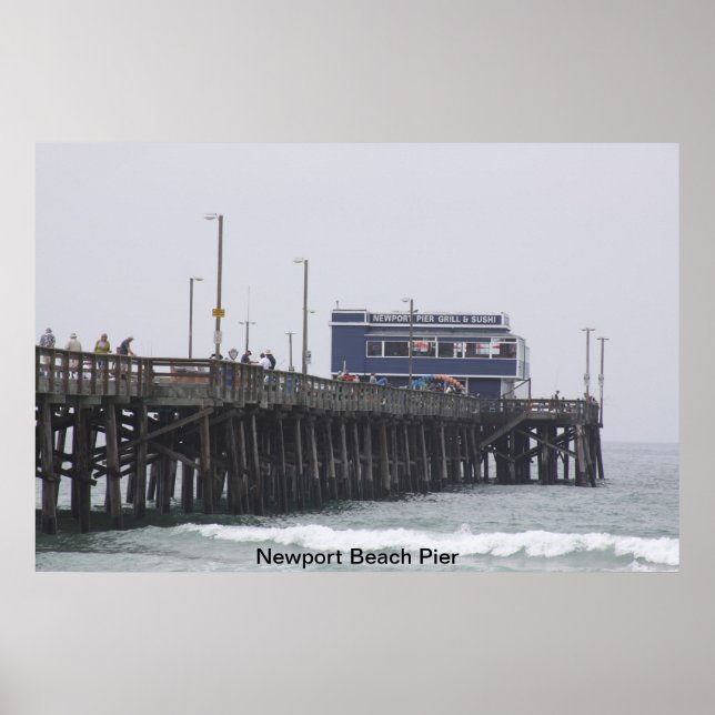 Póster Newport Beach Pier California (Frente)
