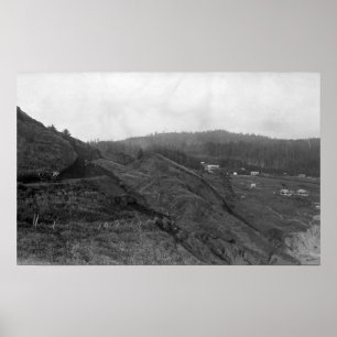 Póster Newport, escena de Oregón en la fotografía de Agat