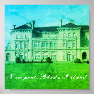 Póster Newport, Rhode Island Beach Estate, Neo-Renaissane