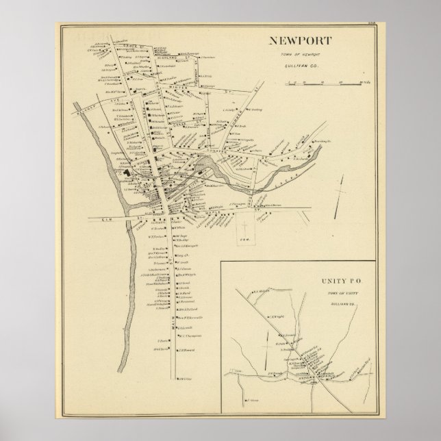 Póster Newport, Sullivan Co (Frente)